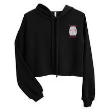 Load image into Gallery viewer, Cramping My Style Embroidered Crop Hoodie
