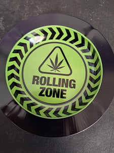 Circular portable "ROLLING ZONE" rolling tray