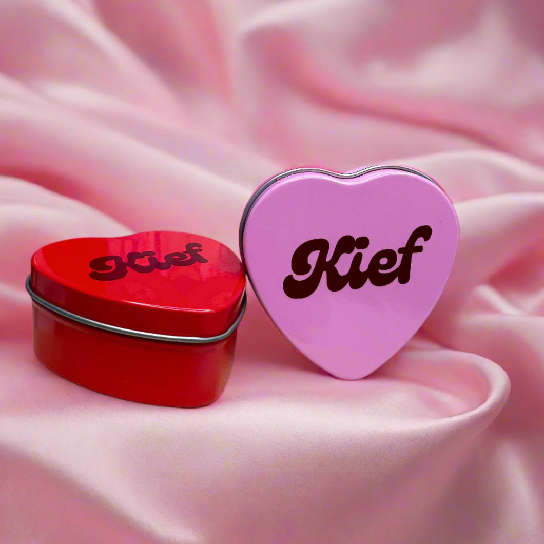 Adorable Heart Kief Storage Tin