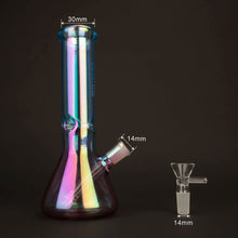 Load image into Gallery viewer, Iridescent Beaker Water Pipe 8 Inch
