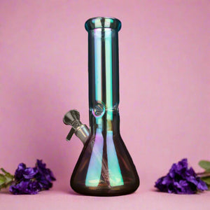 Iridescent Beaker Water Pipe 8 Inch