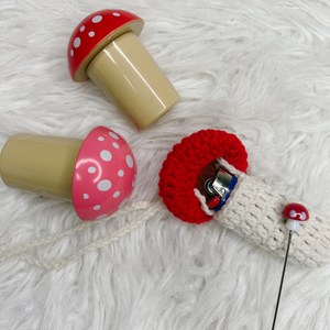 Handmade Crochet Mushroom Lighter Pouch