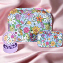 Load image into Gallery viewer, Vibrant Floral 3 Piece Smoking Set
