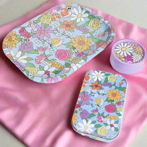 Vibrant Floral 3 Piece Smoking Set