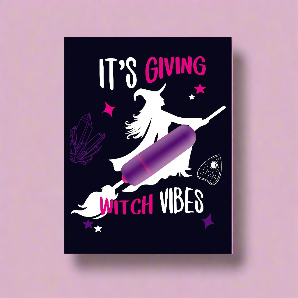 Witchy Vibrator Greeting Card • Naughty Vibes