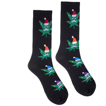 Load image into Gallery viewer, Christmas Cannabis Crew Socks
