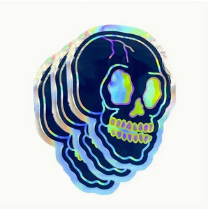 Holographic Skull Myler Bag