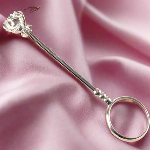 Silver Rose Joint Holder Ring