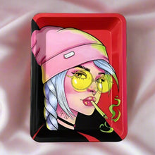 Load image into Gallery viewer, Beanie Blunt Girl Rolling Tray
