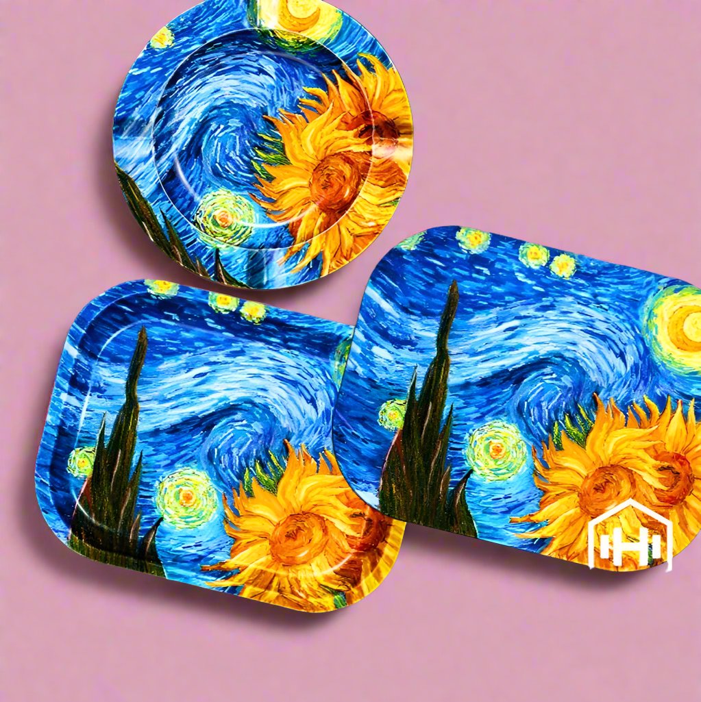 Swirly Sunflower Tray Set