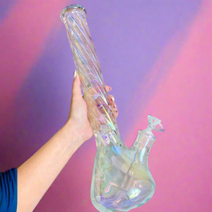 16” Swirly Iridescent Bong