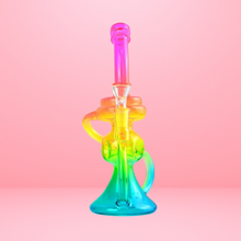 Load image into Gallery viewer, Bright Rainbow Recycler Bong
