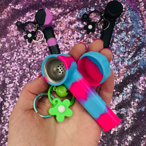 Unbreakable Pipe with Flower Keychain