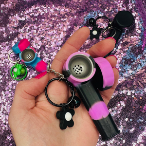 Unbreakable Pipe with Flower Keychain