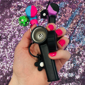 Unbreakable Pipe with Flower Keychain