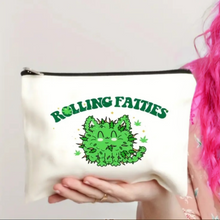 Load image into Gallery viewer, Rolling Fatties Canvas Zipper Bag
