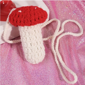 Handmade Crochet Mushroom Lighter Pouch