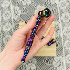 Holographic Rainbow Travel Hand Pipe