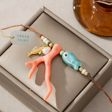 Load image into Gallery viewer, Coral Reef Ceramic Artisan Necklace
