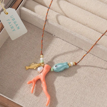 Load image into Gallery viewer, Coral Reef Ceramic Artisan Necklace
