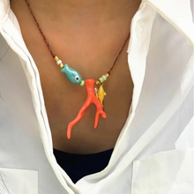 Load image into Gallery viewer, Coral Reef Ceramic Artisan Necklace
