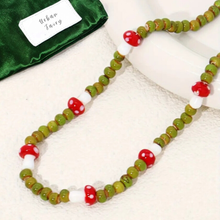 Load image into Gallery viewer, Ceramic Mushroom Beaded Choker
