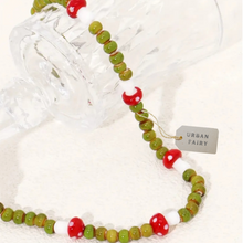 Load image into Gallery viewer, Ceramic Mushroom Beaded Choker
