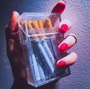 Glittery Crystal Cigarette Case