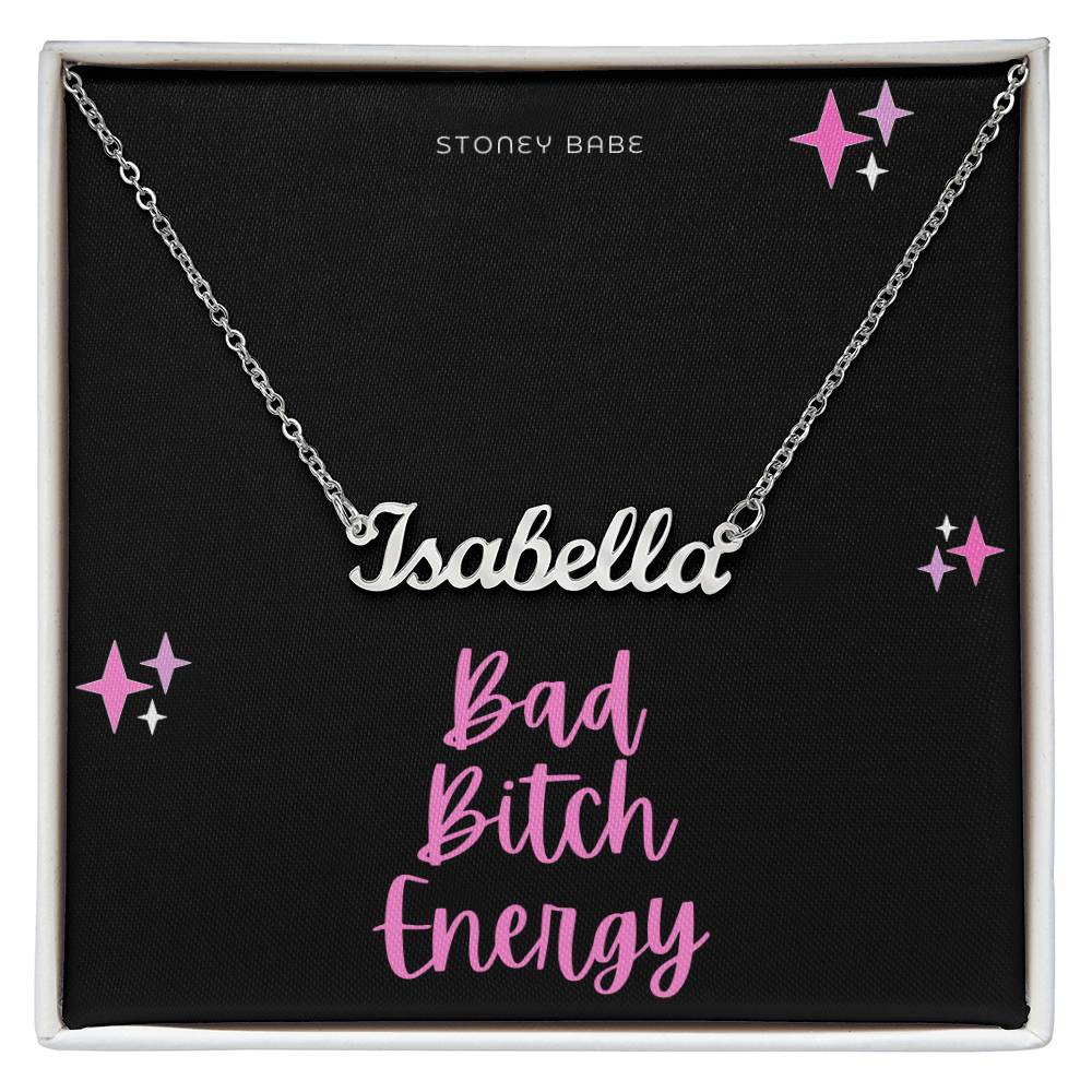 Bad Bitch Personalized Name Necklace