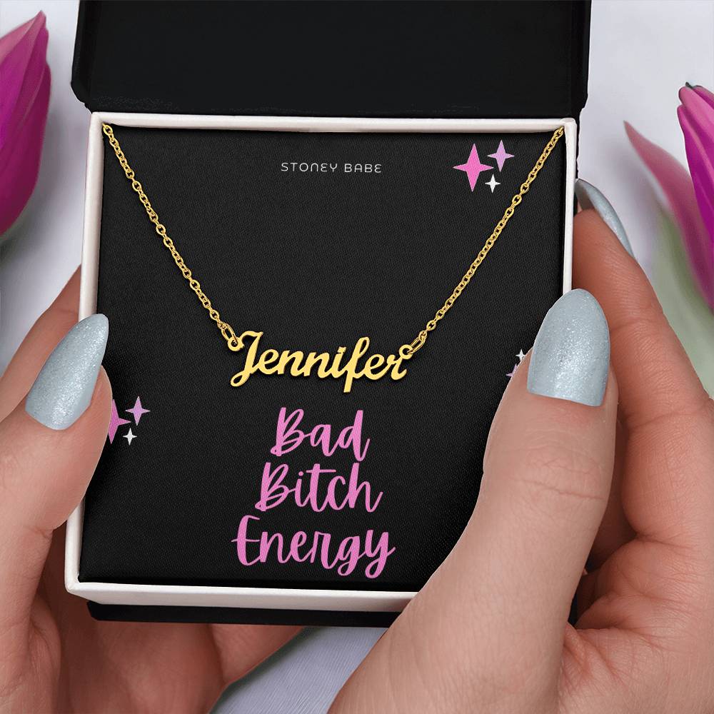 Bad Bitch Personalized Name Necklace