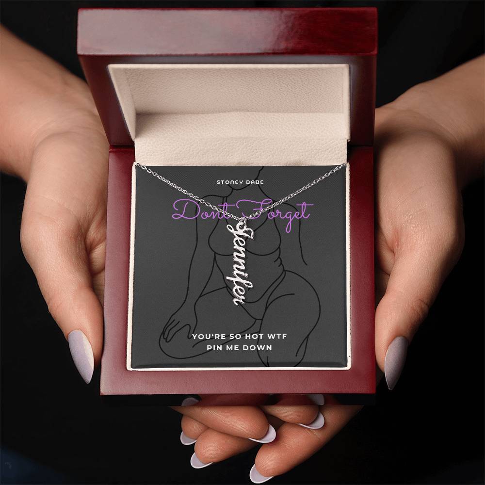 Personalized Vertical Name Necklace | You're So hot