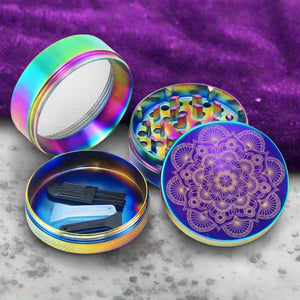 Rainbow Mandala Herb Grinder