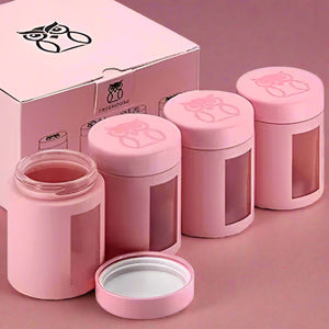 4-Pack Pink Airtight Storage Jars