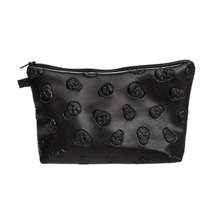 Cute Black Skull Zipper Bag