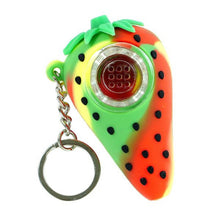 Load image into Gallery viewer, Silicone Strawberry Keychain Pipe
