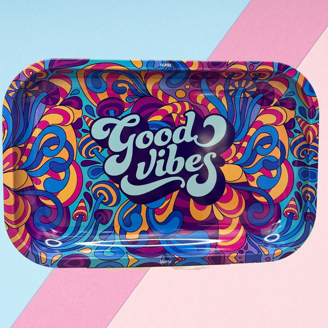 Large Good Vibes Rolling Tray