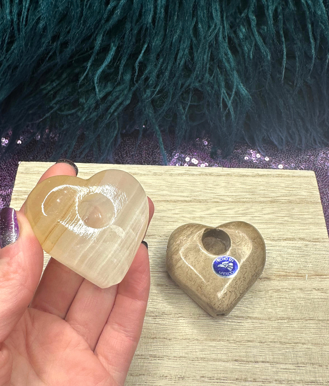 Natural Stone Mini Heart Pipe