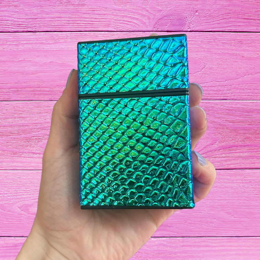 Blue Mermaid Scale Cigarette Case