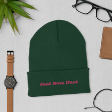 Load image into Gallery viewer, Stoner Girl 420 Cuffed Beanie Need More Weed
