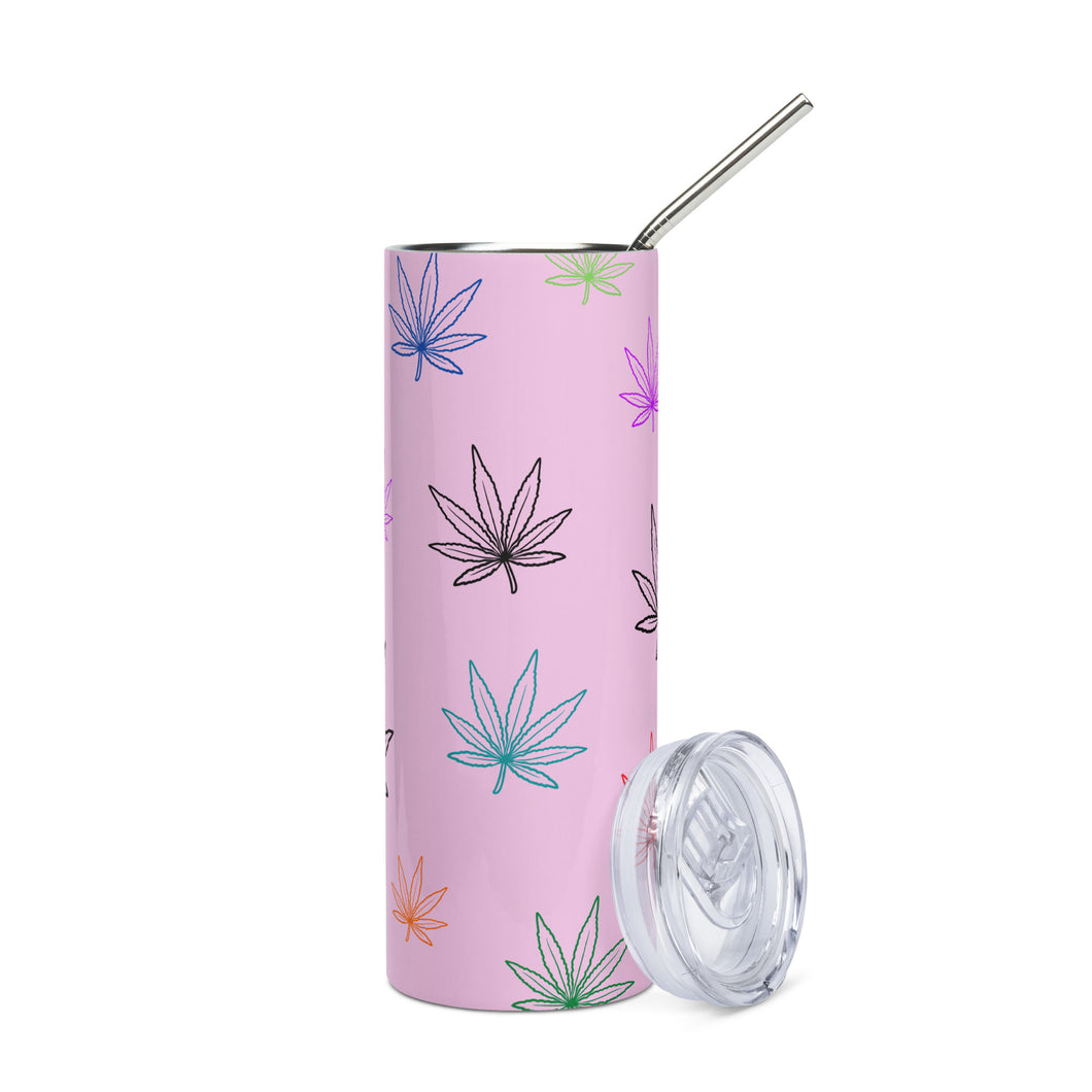 Stainless Steel Colored Leaf Tumbler